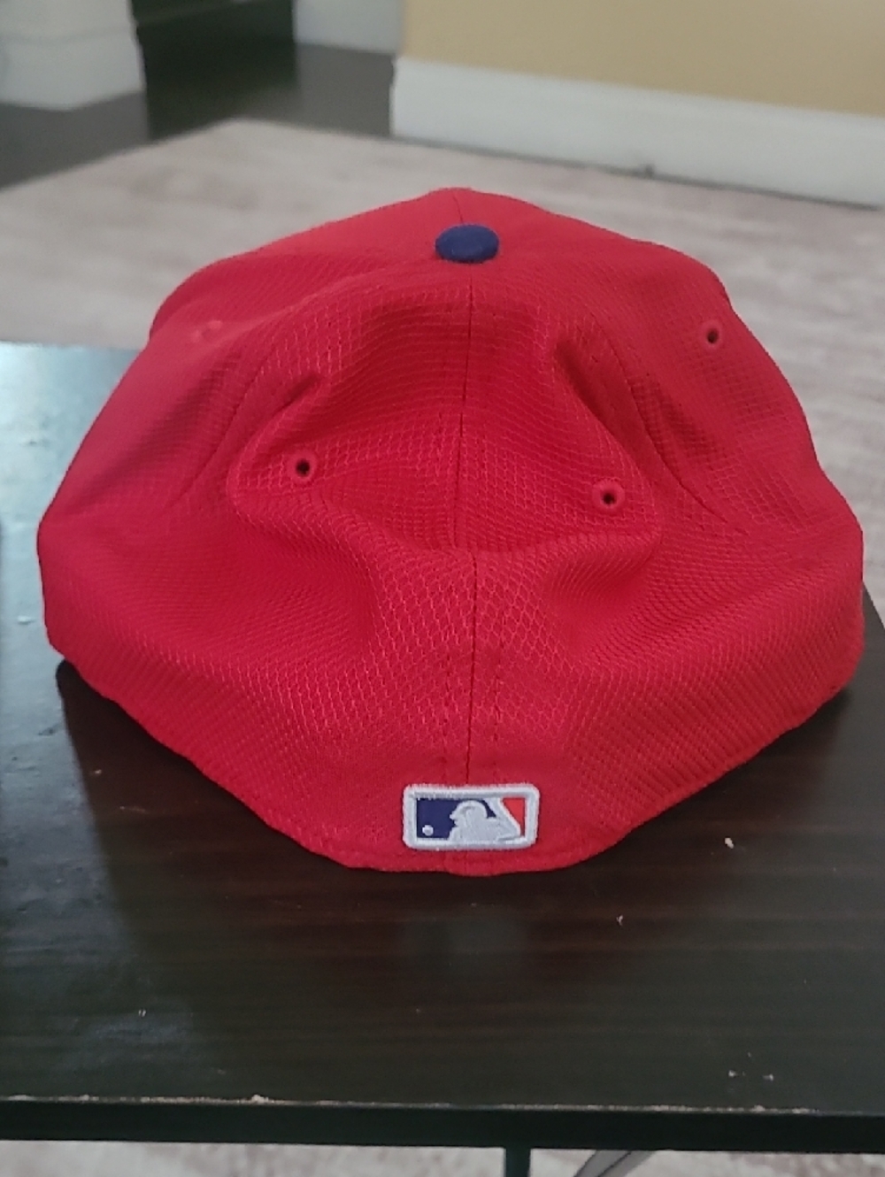 New Era Red and Navy Phillies 59FIFTY Fitted Cap - Picture 2 of 4